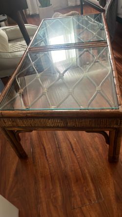Rattan coffee table