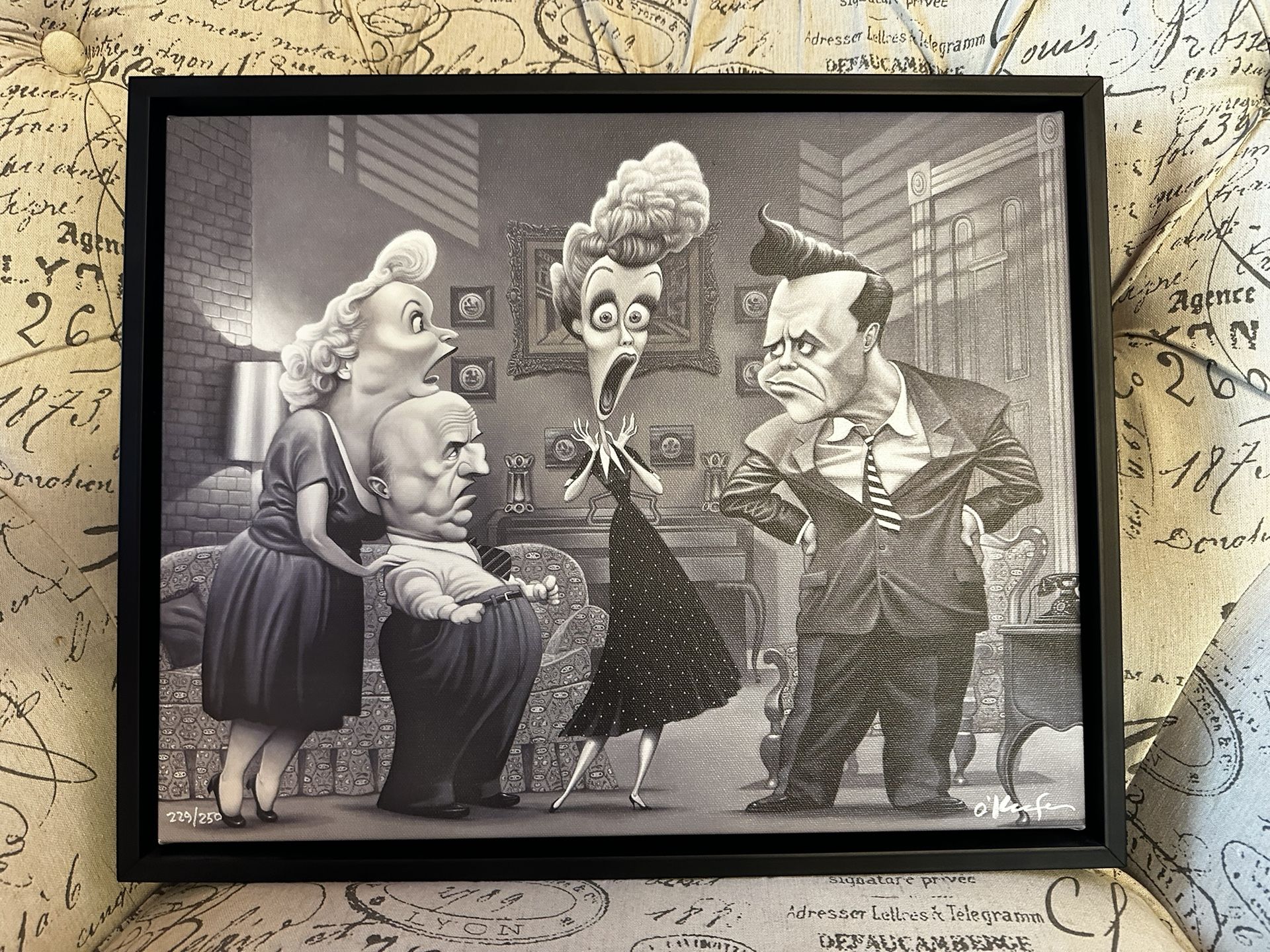 David O Keefe I Love Lucy Framed Giclee Signed #229/250