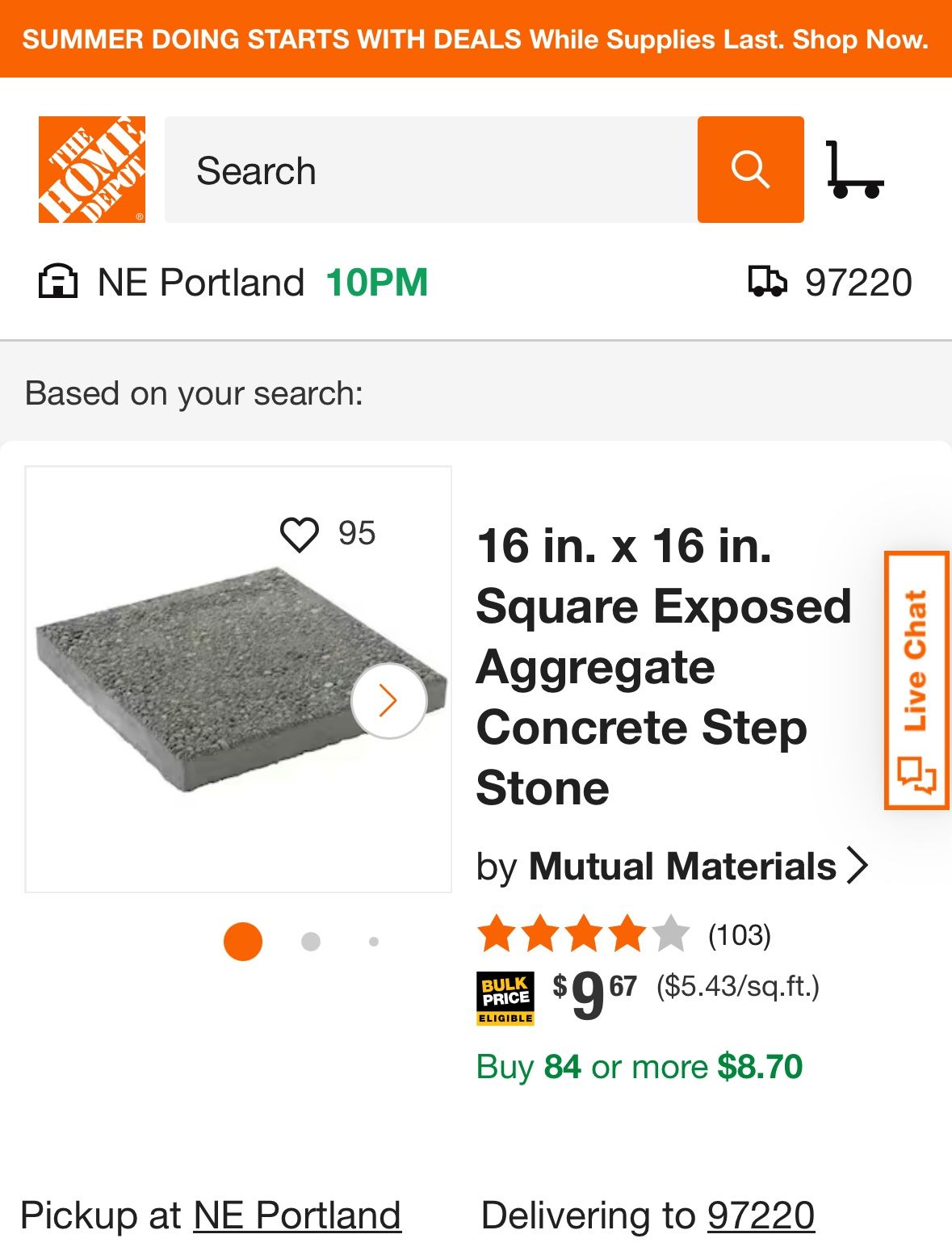 16”x16” Square Exposed Aggregate Concrete Pavers