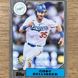 2022 Topps CODY BELLINGER 35th Anniversary Black SP /299 #T87-14 Dodgers Yankees