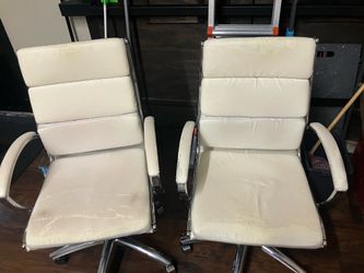 5 White Office Chairs FREE