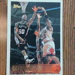 David Robinson Topps Card w/ Michael Jordan