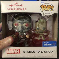 FUNKO GUARDIANS OF THE GALAXY STARLORD & GROOT ORNAMENT NEW