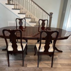 4 Chair Dining Room Table Set With Leaf