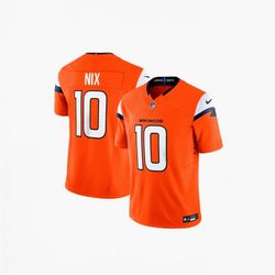 Men's Denver Broncos Bo Nix Orange Mile High Collection Vapor F.U.S.E. Limited Jersey XL Extra Large 