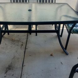 Glass Patio Table 