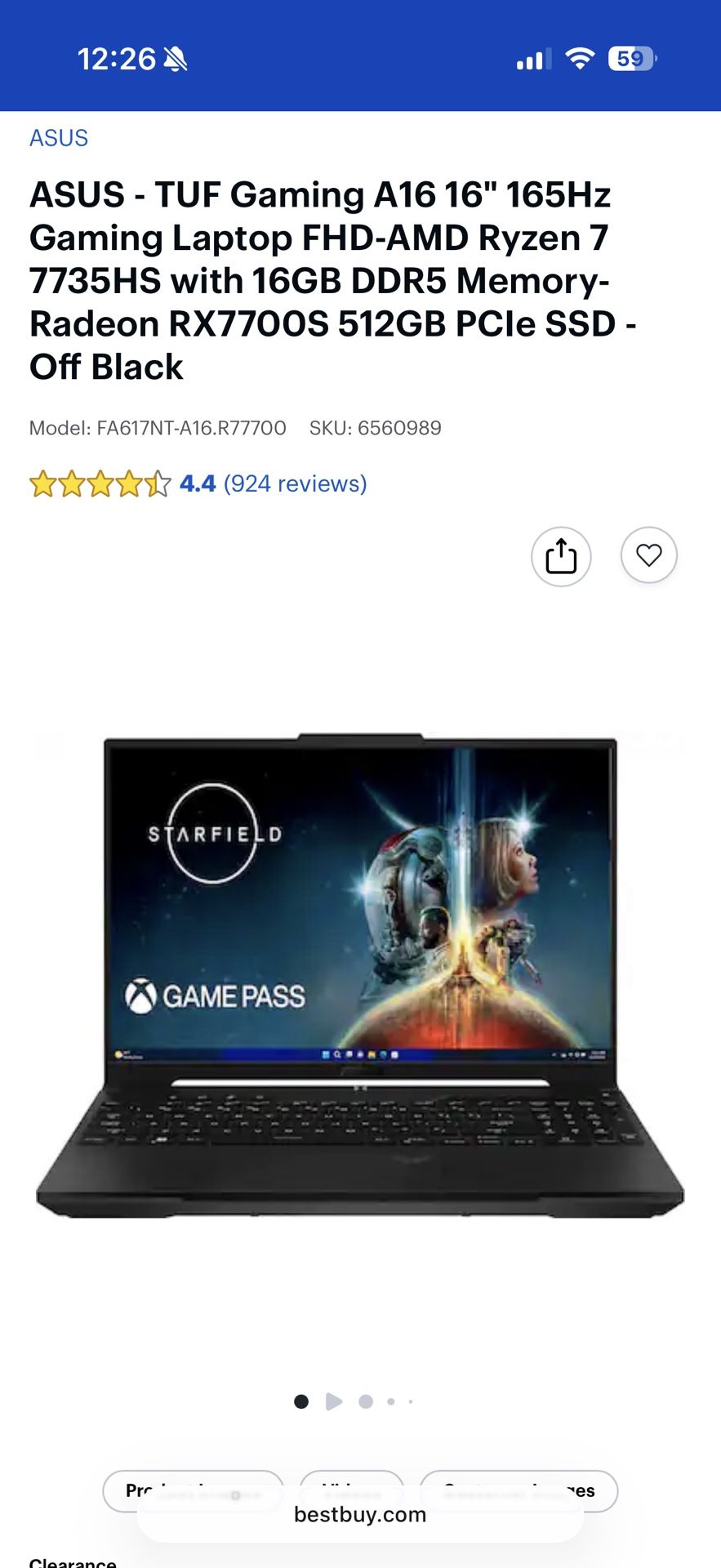 Asus TUF A16 Gaming Laptop