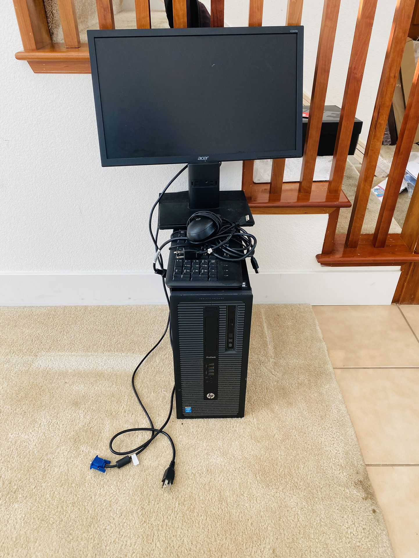 Computer HP Tower & Acer Monitor