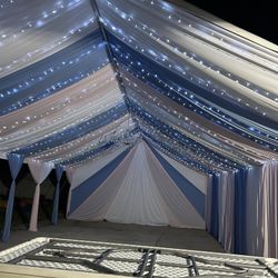20x30 Canopy Draping And Twinkle Lights