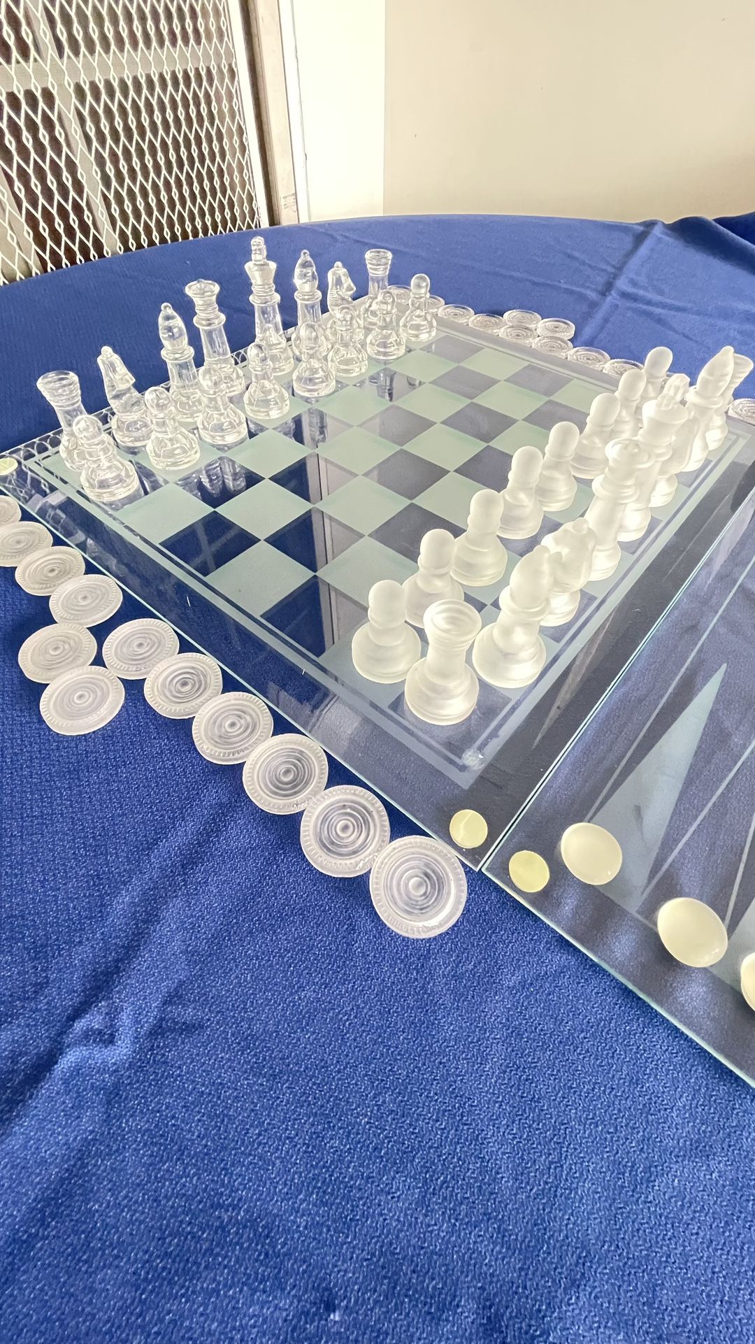 3 in 1 Game Set CHESS CHECKERS BACKGAMMON