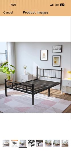 Twin size metal bed frame