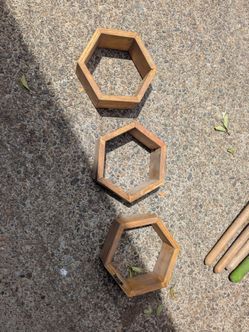 Hexagon shelves x3