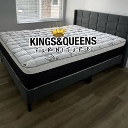 New Queen Bed Frame With Mattress 