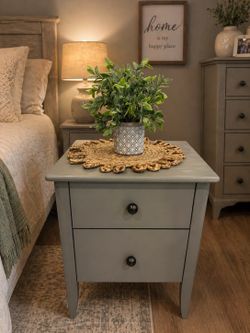 Grey 2 drawer Nightstand only one available