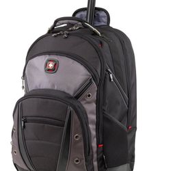 Wenger Luggage Synergy Wheeled 16" Laptop Backpack Bag, Black/Grey, One Size

