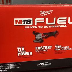 M18 FUEL 18-Volt Lithium-Ion Brushless Cordless 4-1/2 in./5 in. Grinder w/Paddle Switch Tool Only 