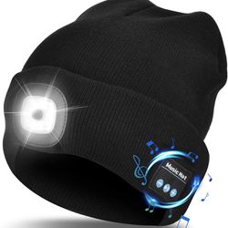 Bluetooth Beanie Hat Light Wireless Headphones 
