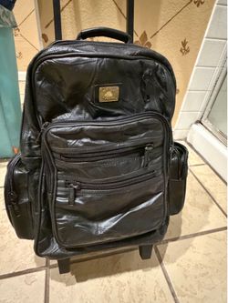 Travel leather bag pack