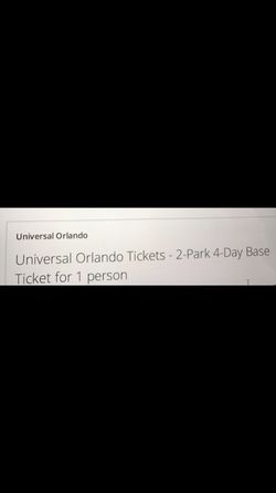 UNIVERSAL STUDIOS TICKETS