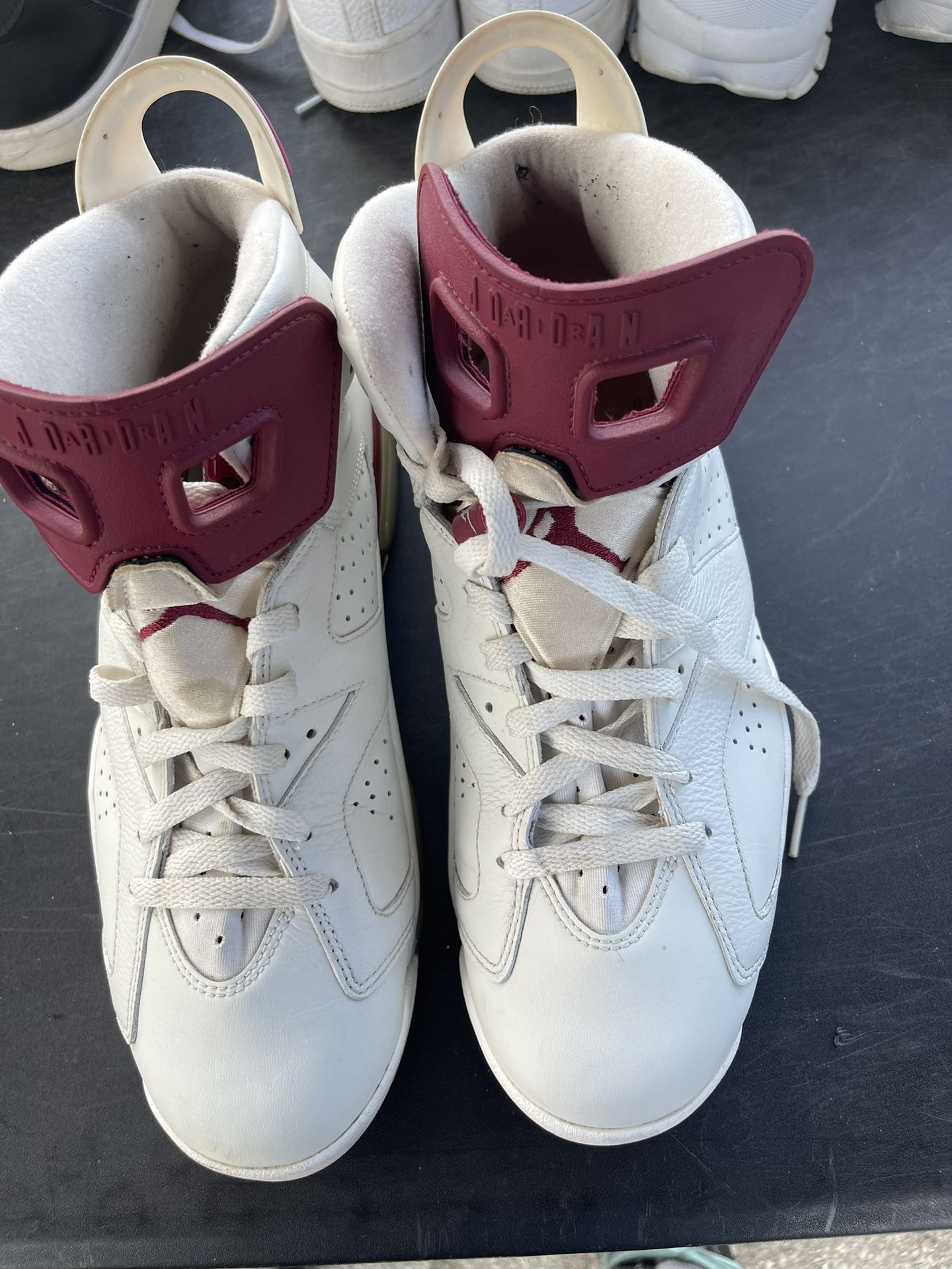 Air Jordan 6 Maroon Mens Nike Retro White Red 384664-116 Size 10.5 Jordan Men Air Jordan Men 6 Retro - Maroon (white / off  main image 2