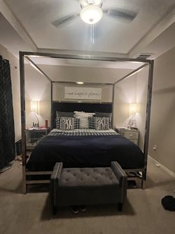 King size metal bed frame