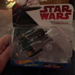 Star Wars Hot Wheels Disney Mattel, Black Brown Rare Color, X Wing Fighter Poe’s Worth $45 No Shipping Year 2016