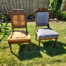 Antique Chairs w Ceramic Feet (Rollers)