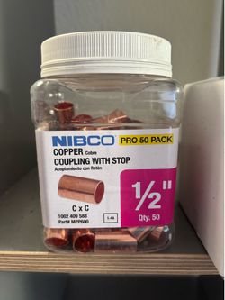 1/2 inch Copper Couplings