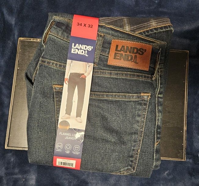 Men's flannel/fleece lined jeans 34x32