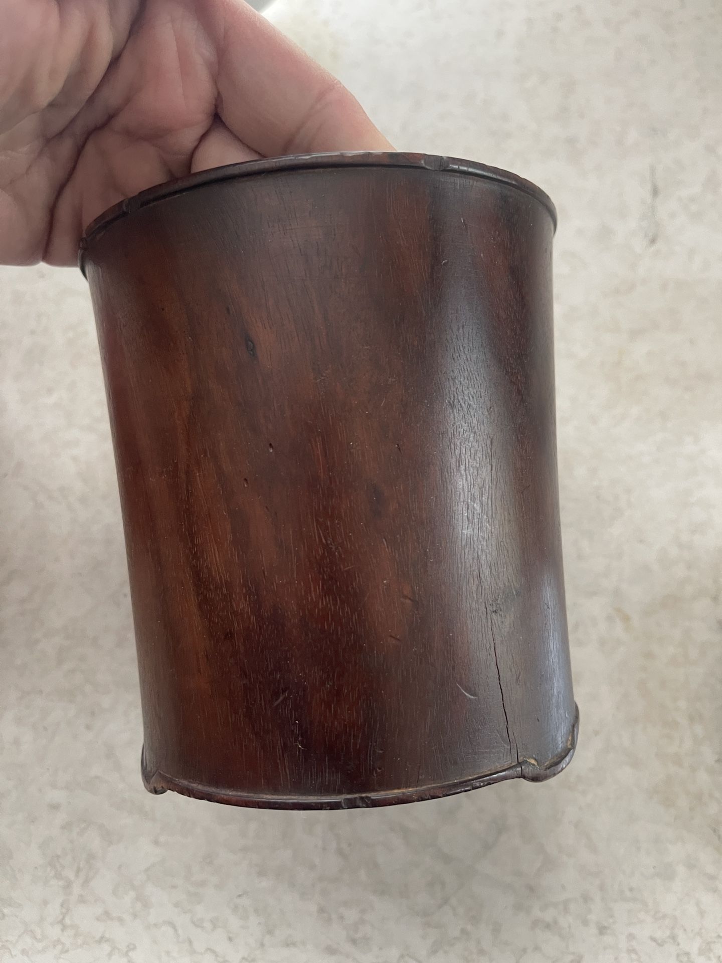 Chinese Old Wood Brush Pot.