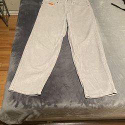 White Corduroy Pants 