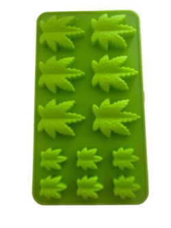 Green Silicone Leaf Shape Ice Cube Mold