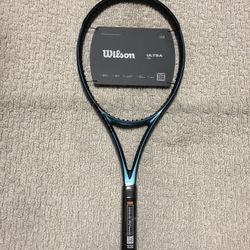 New Wilson Ultra 100 V4 Tennis Racquet Grip Size 4 3/8