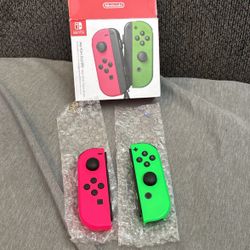 Nintendo Switch Joy Con Neon Pink Neon Green