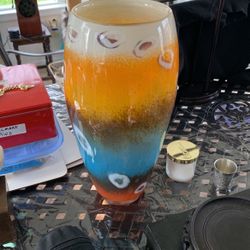 Large Art Glass Vase