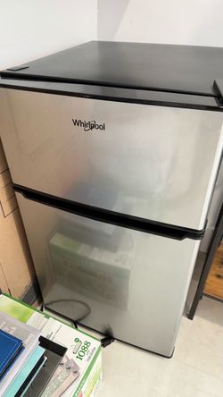 Mini Refrigerator with Separate Freezer – Stainless Steel