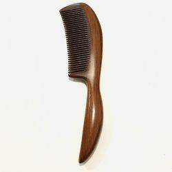 Handmade 100% Natural Red Sandalwood Hair Combs Anti-Static (Fine Tooth)
