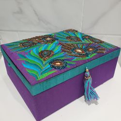 Made in India Stitched and Beaded Box