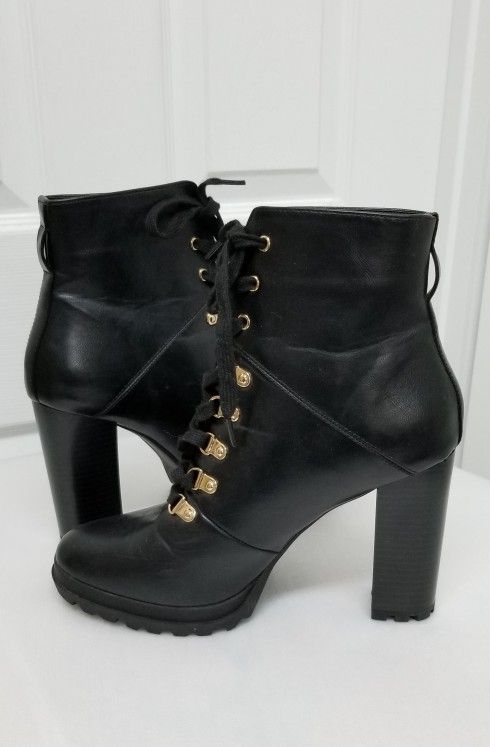 Justfab High Heel Black Boots Sz 8