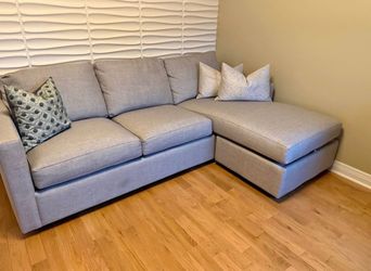Crate & Barrel 91” Reversible Storage Chaise Sectional Sofa