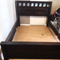 Queen Dark Wood Bed Frame