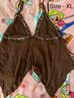 Brown tank top