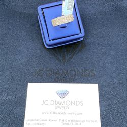 Ring Band Diamonds Real 14k Gold 