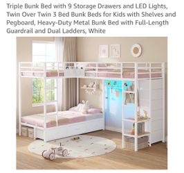 Triple Bunk Bed ALL PARTS INCLUDED
