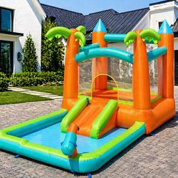 NEW Backyard Splash Park - kids Water Slide Bounce House