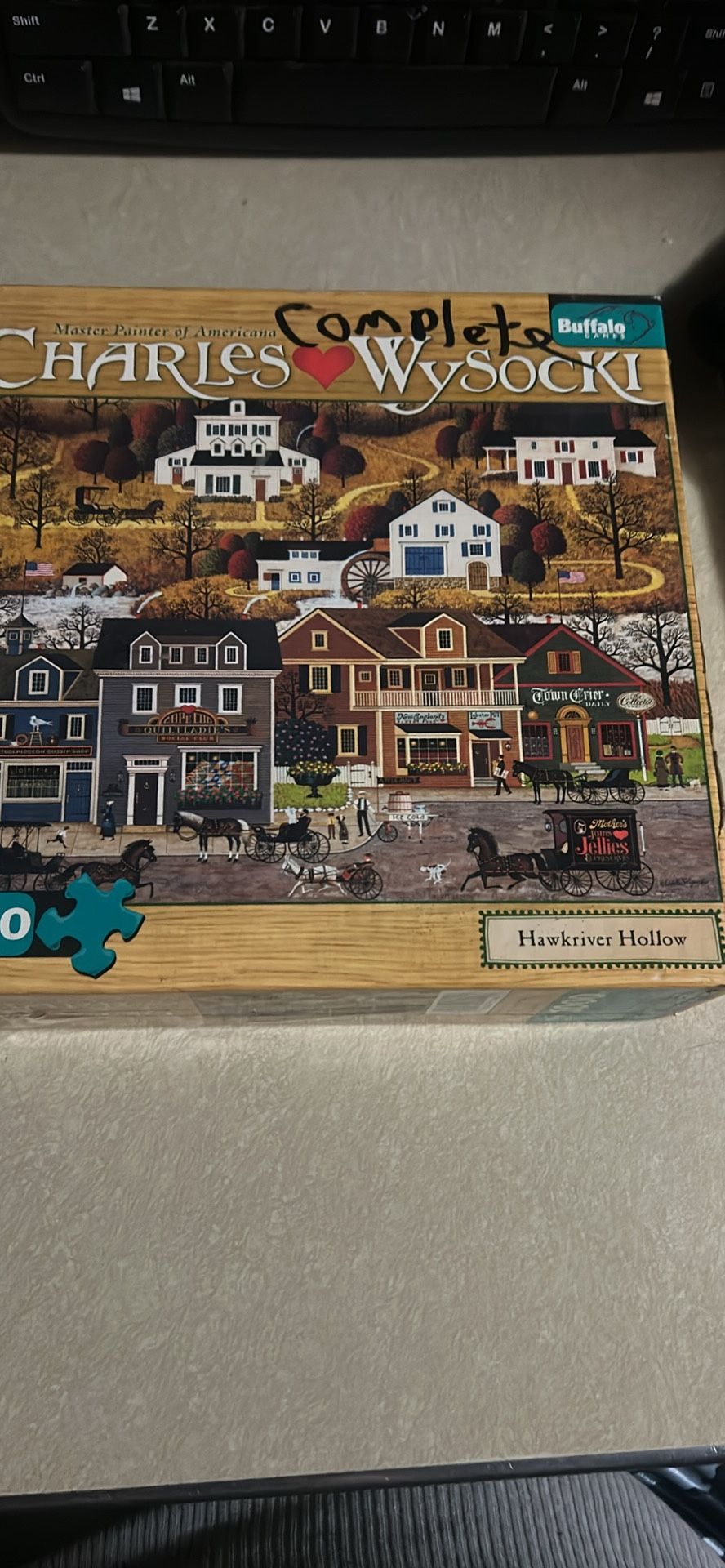 Charles Wysocki 1000 Piece Puzzle Hawk River Hollow 