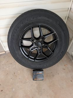 NEW!! Bridgestone Dueler LX 245/65R17 107T M+S Tire and Rim with Tire Install Kit