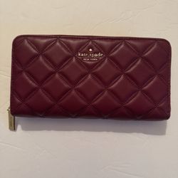Kate Spade Wallet In Wine Color 