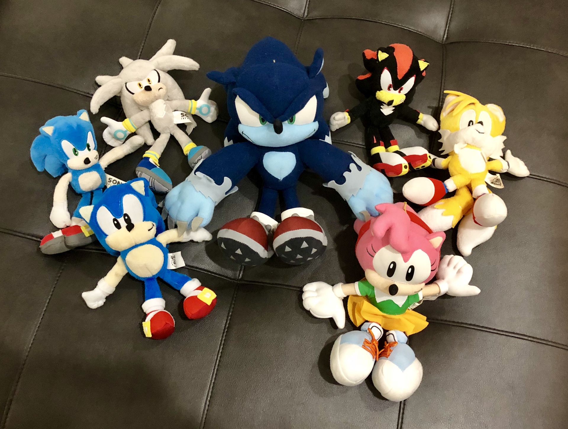 7 Sonic Plush Characters Lot