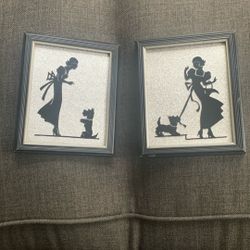 Vintage Reverse Painting On Glass Say Please And Displease